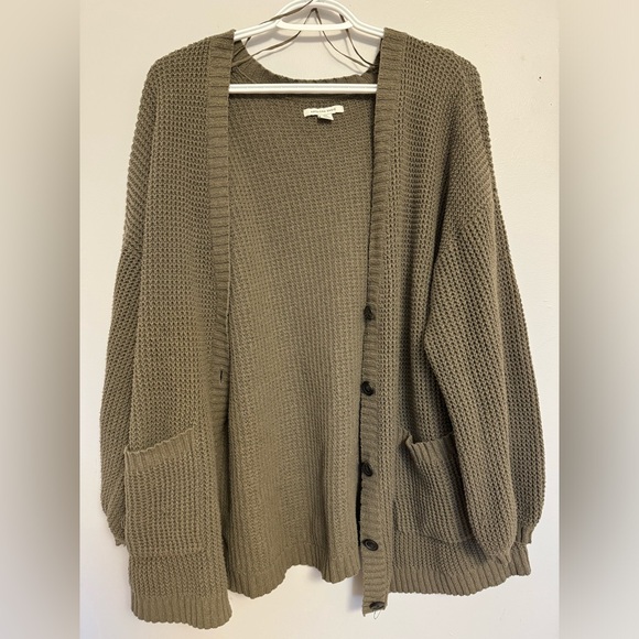 Mushroom brown cardigan sweater - Picture 1 of 3